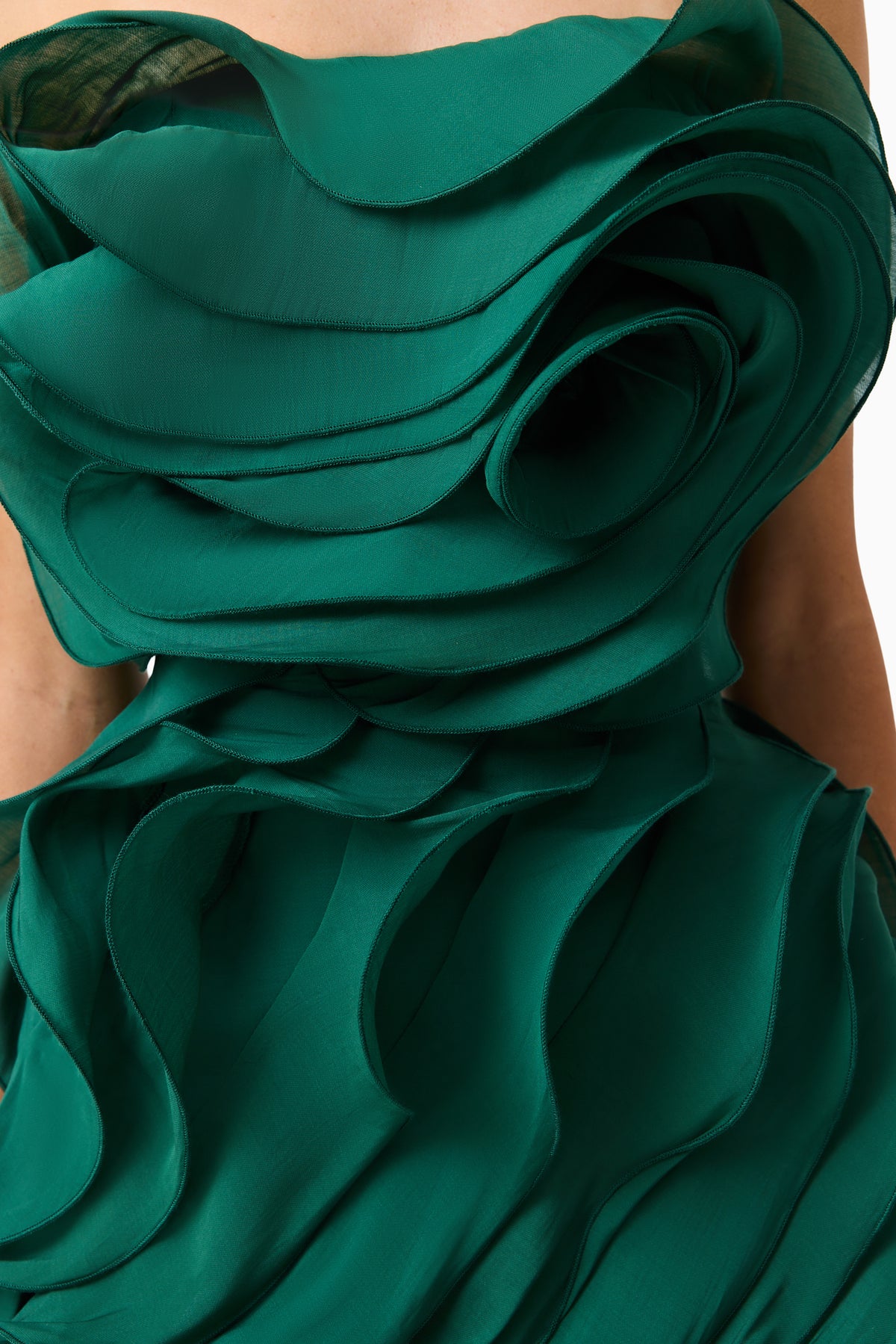 Elliatt Eloria Strapless Mini Dress - Forest Green