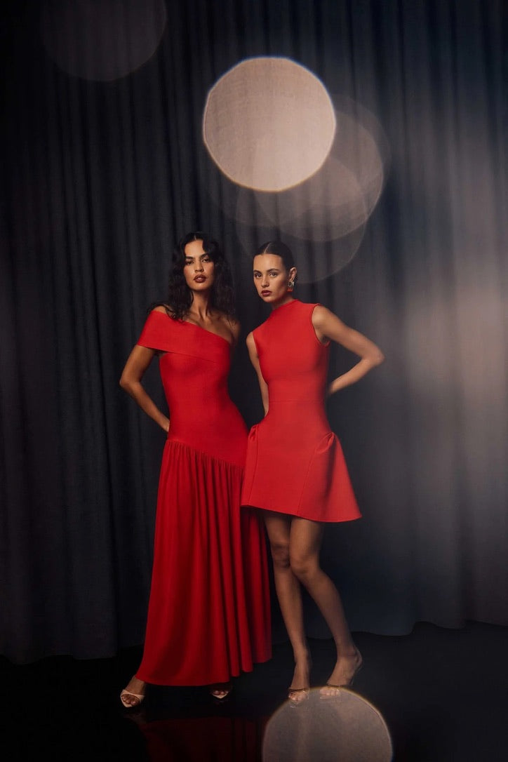 Elliatt Jesselle Asymmetrical Gown - Coral