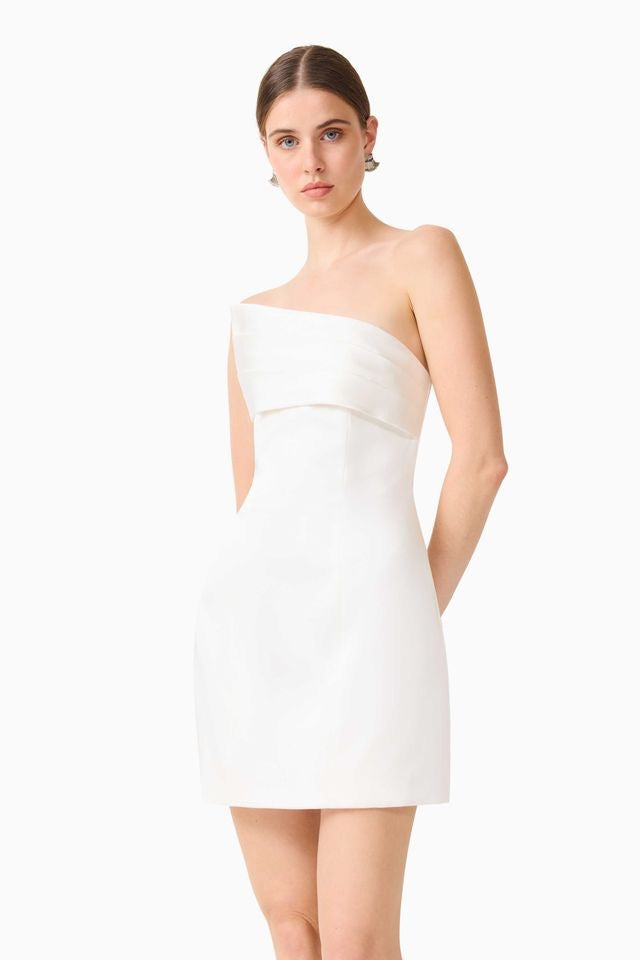 Elliatt Sydney Assymetrical Mini Dress - White