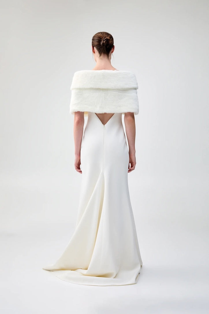Unreal Fur Champagne Wrap - Ivory