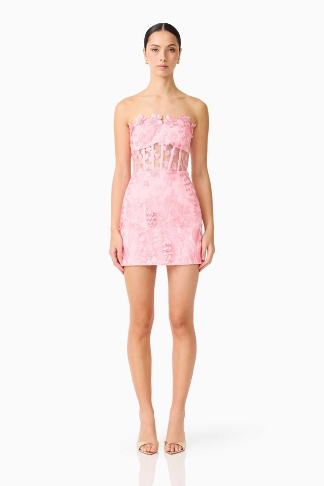 Elliatt Monique Strapless Mini Dress - Pink