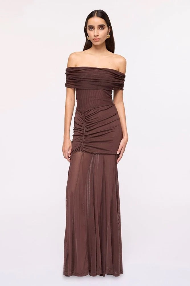 Suboo Phoenix Bustier Maxi Dress - Chocolate - Dress Hire AU Suboo Phoenix Bustier Maxi Dress - Chocolate - Dress Hire AU