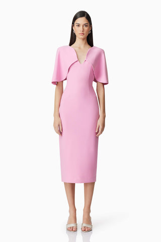 Elliatt Gia Cape Midi Dress - Sugar Pink