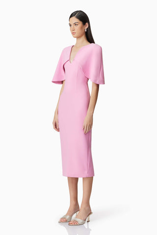 Elliatt Gia Cape Midi Dress - Sugar Pink