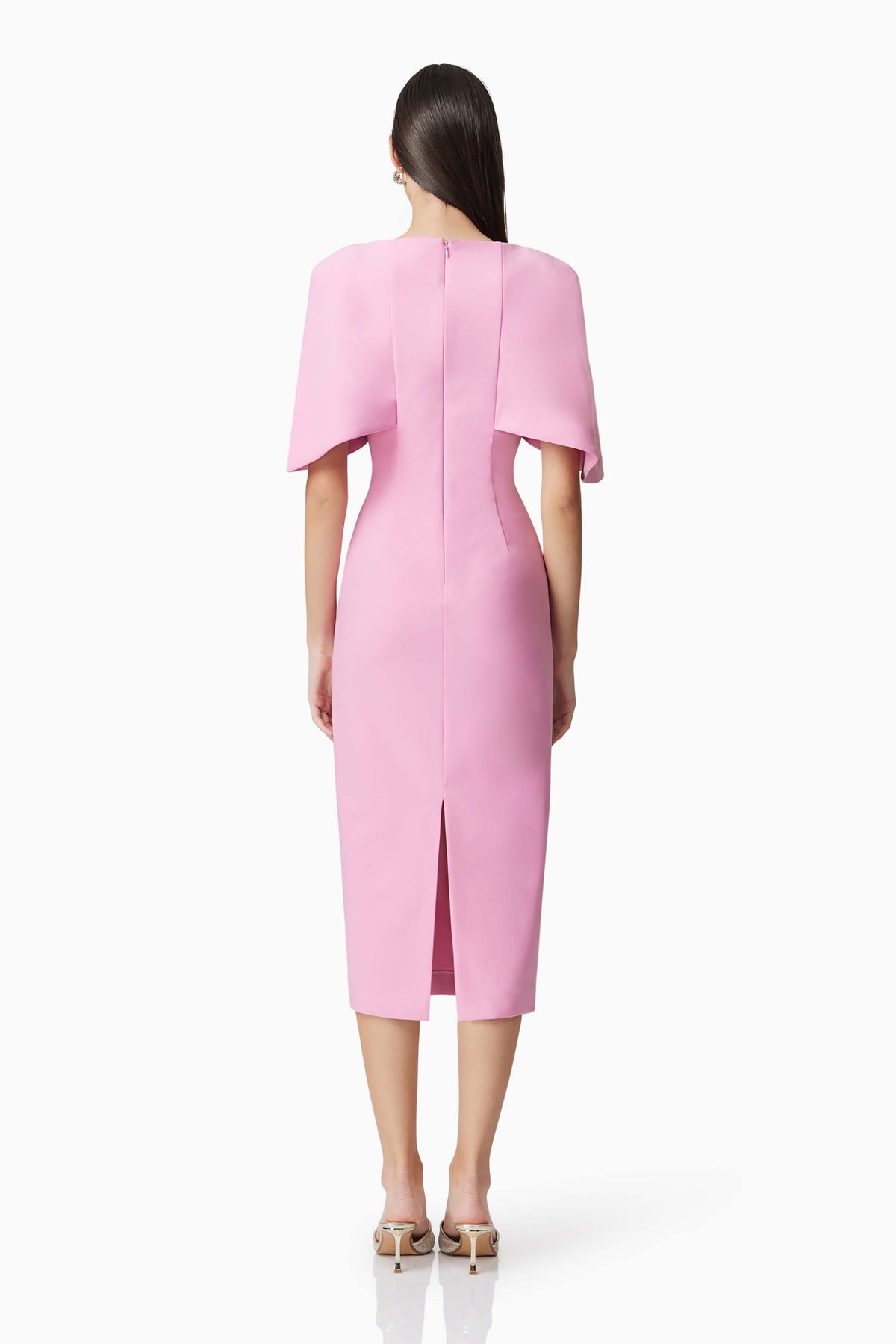 Elliatt Gia Cape Midi Dress - Sugar Pink