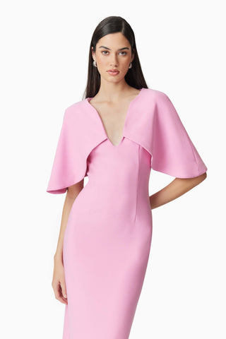 Elliatt Gia Cape Midi Dress - Sugar Pink