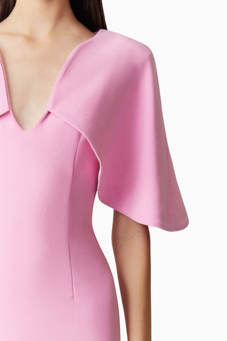 Elliatt Gia Cape Midi Dress - Sugar Pink