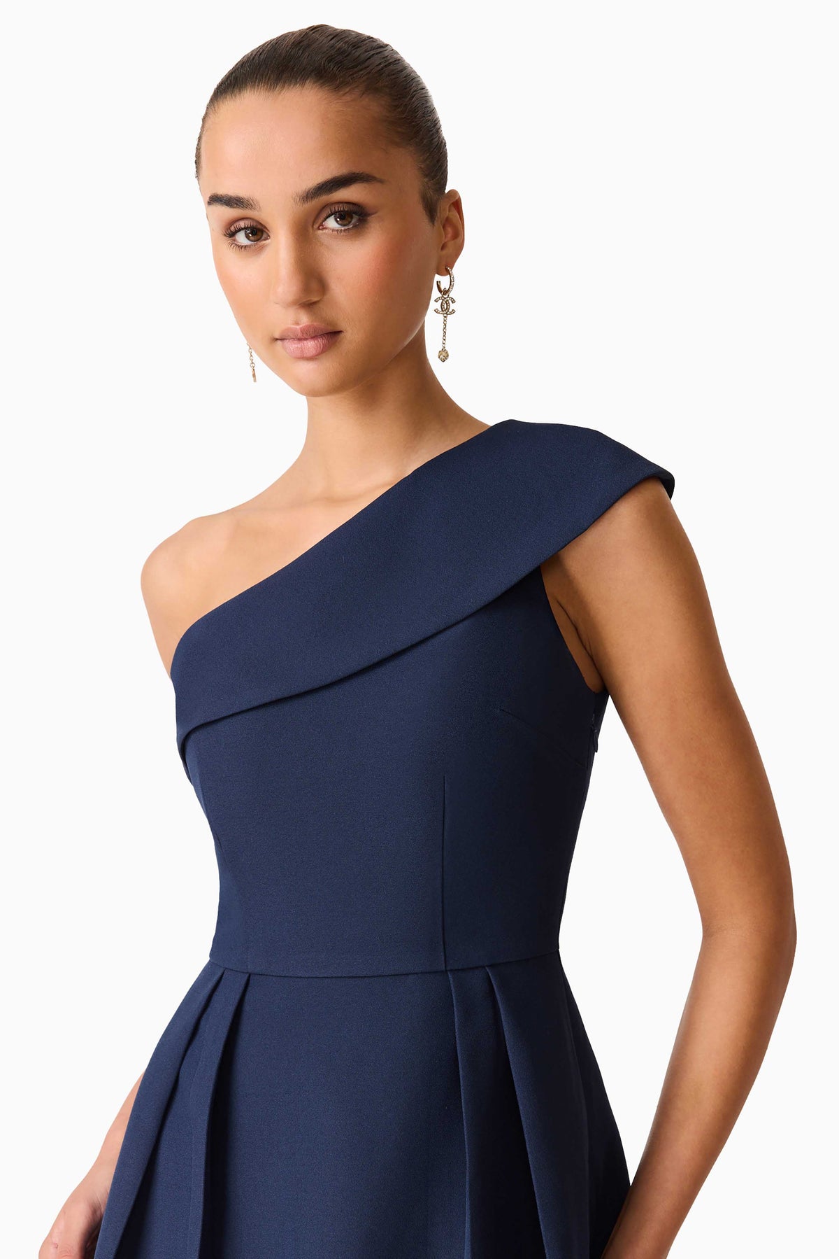 Elliatt Saphine One Shoulder Gown - Navy