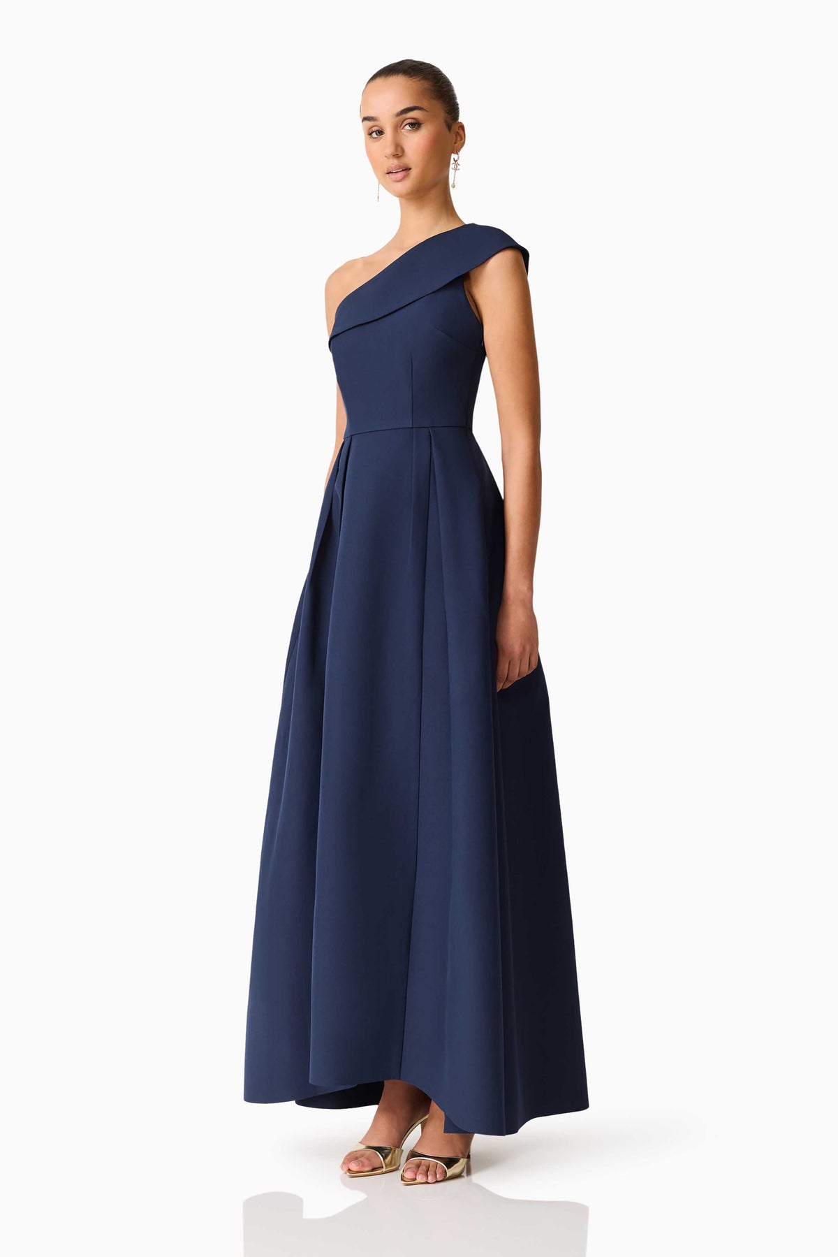 Elliatt Saphine One Shoulder Gown - Navy