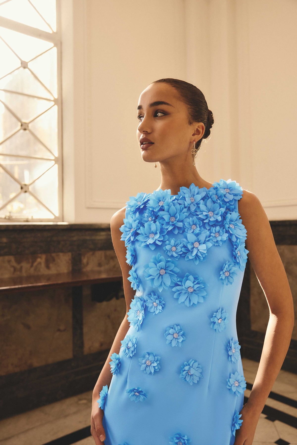 Elliatt Dali Floral Gown - Blue