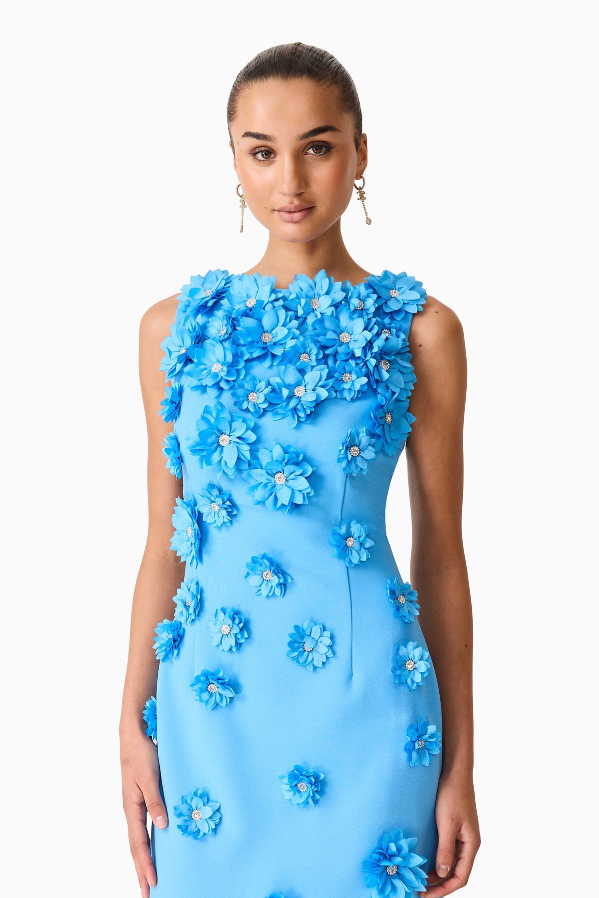 Elliatt Dali Floral Gown - Blue