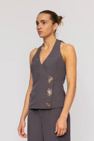 The Wolf Gang Inka Vest Top - Ash