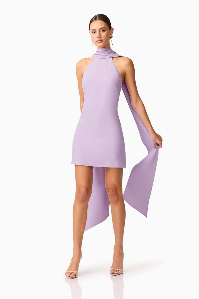 Elliatt Mira Halter Mini Dress - Lilac