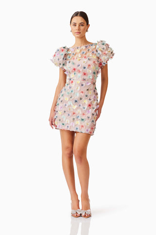 Elliatt Aviva Puff Sleeve Mini Dress - Multi