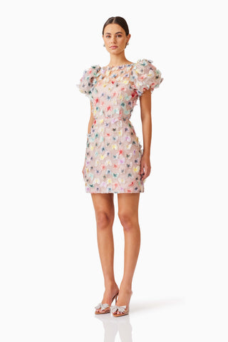Elliatt Aviva Puff Sleeve Mini Dress - Multi