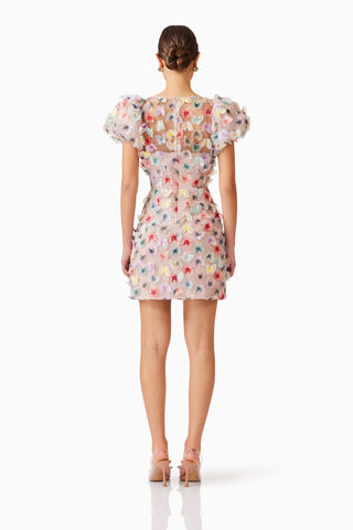 Elliatt Aviva Puff Sleeve Mini Dress - Multi