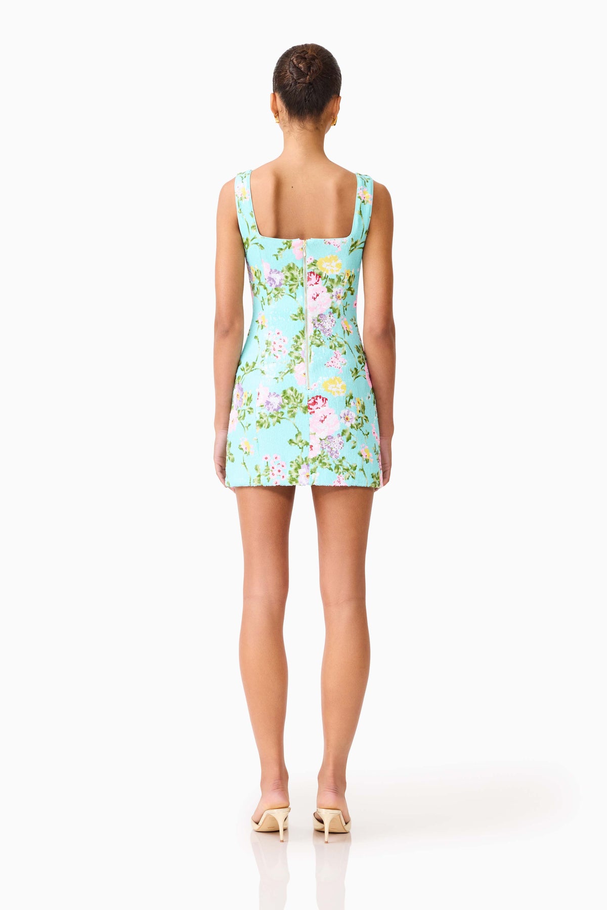 Elliatt Emmeline Square Neck Mini Dress - Mint Green