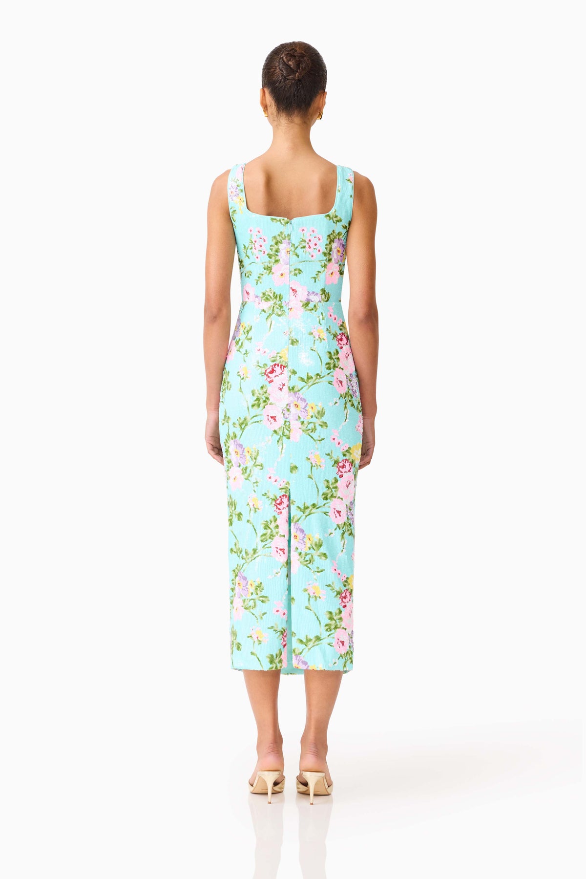 Elliatt Emmeline Square Neck Midi Dress - Mint Green