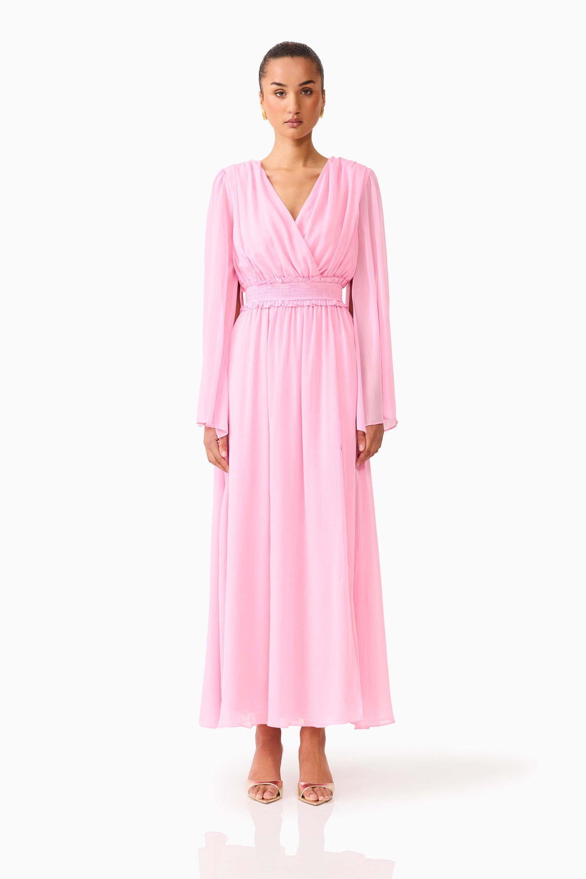 Elliatt Poppy Long Sleeve Gown - Pink