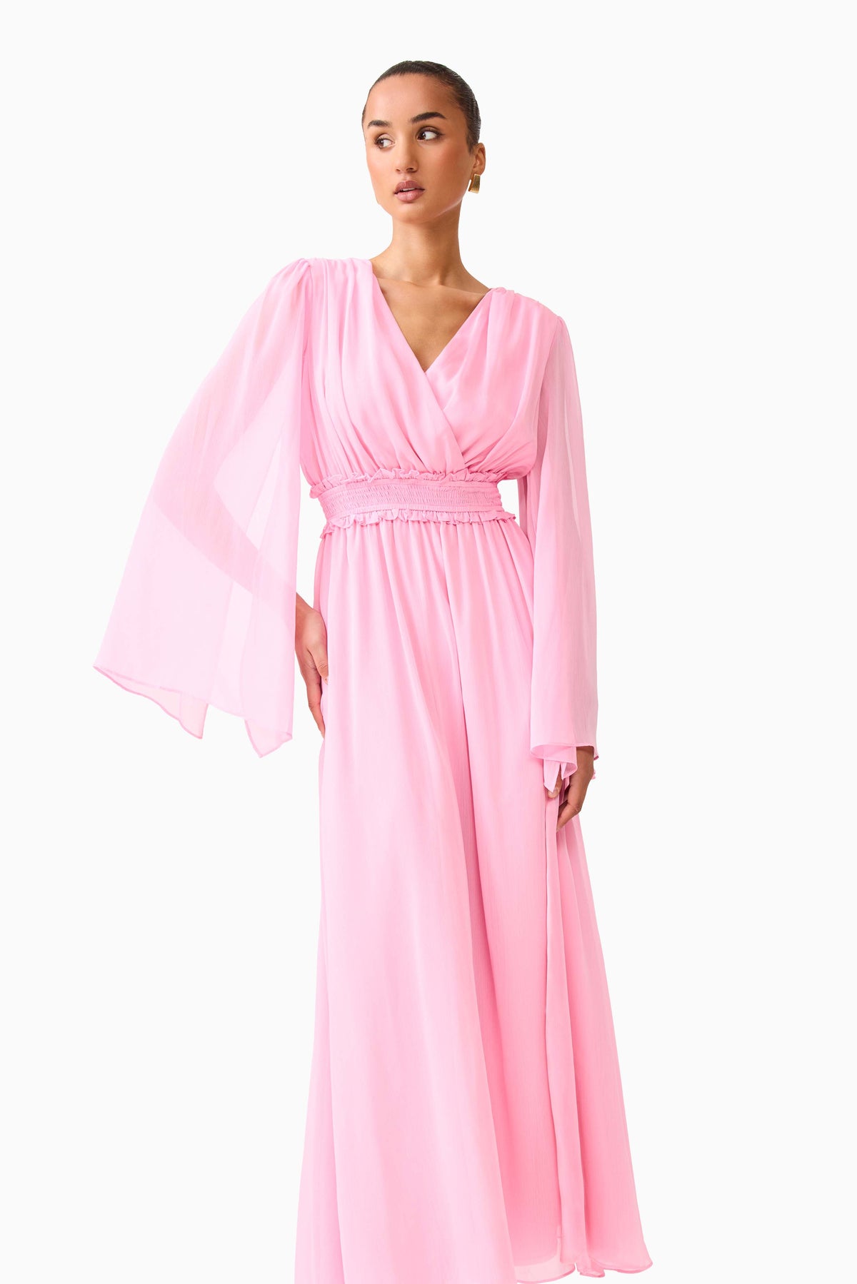 Elliatt Poppy Long Sleeve Gown - Pink