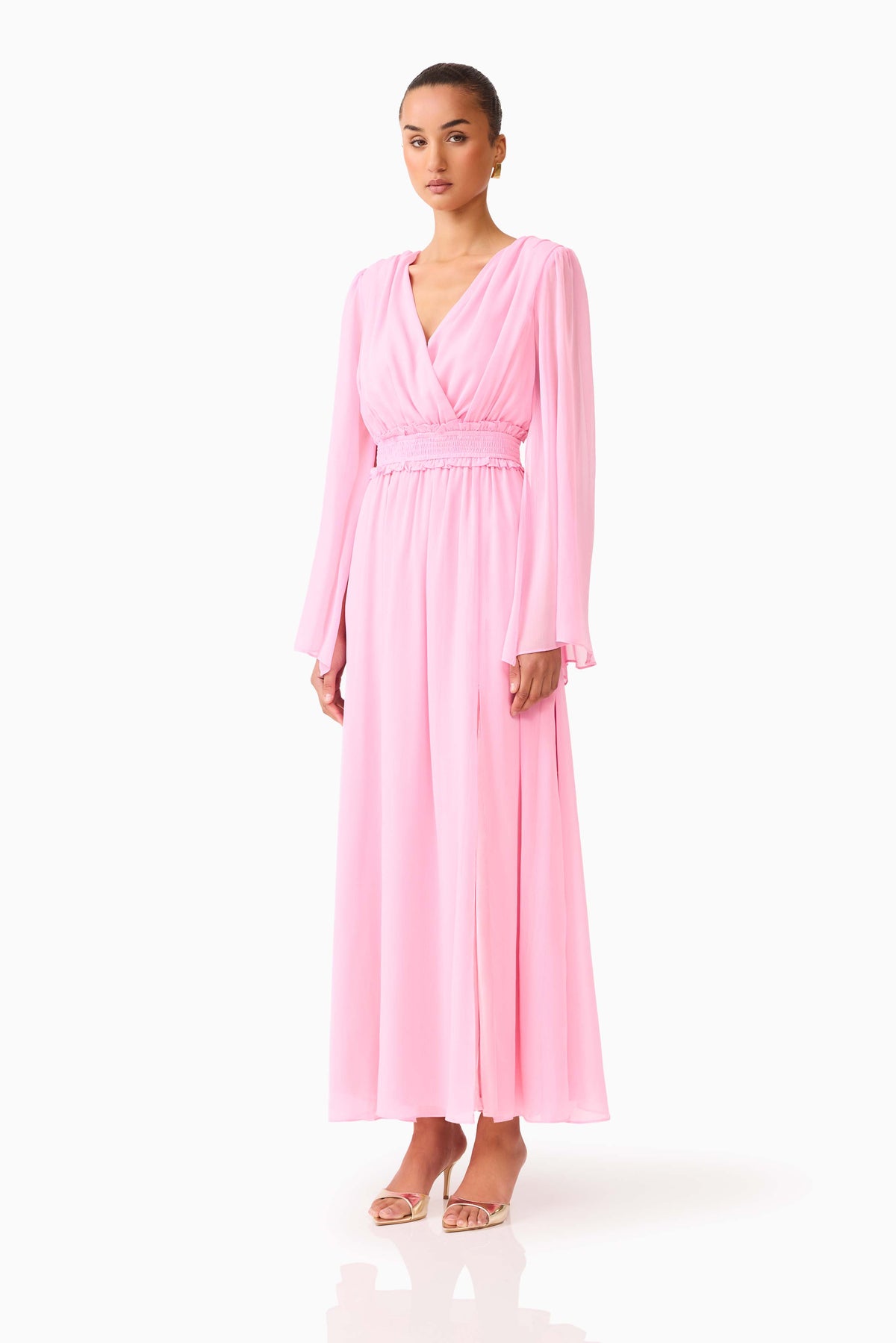 Elliatt Poppy Long Sleeve Gown - Pink