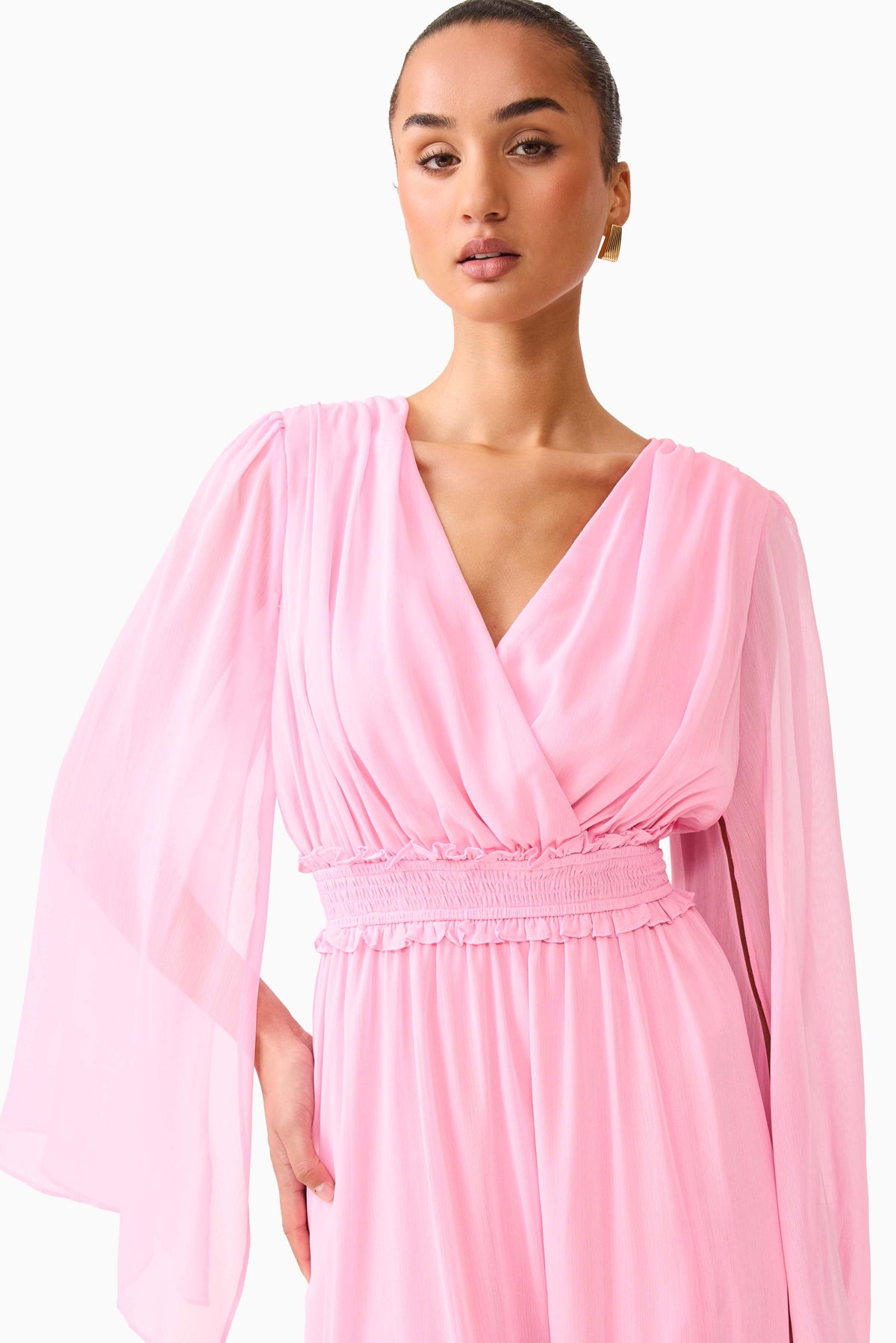 Elliatt Poppy Long Sleeve Gown - Pink