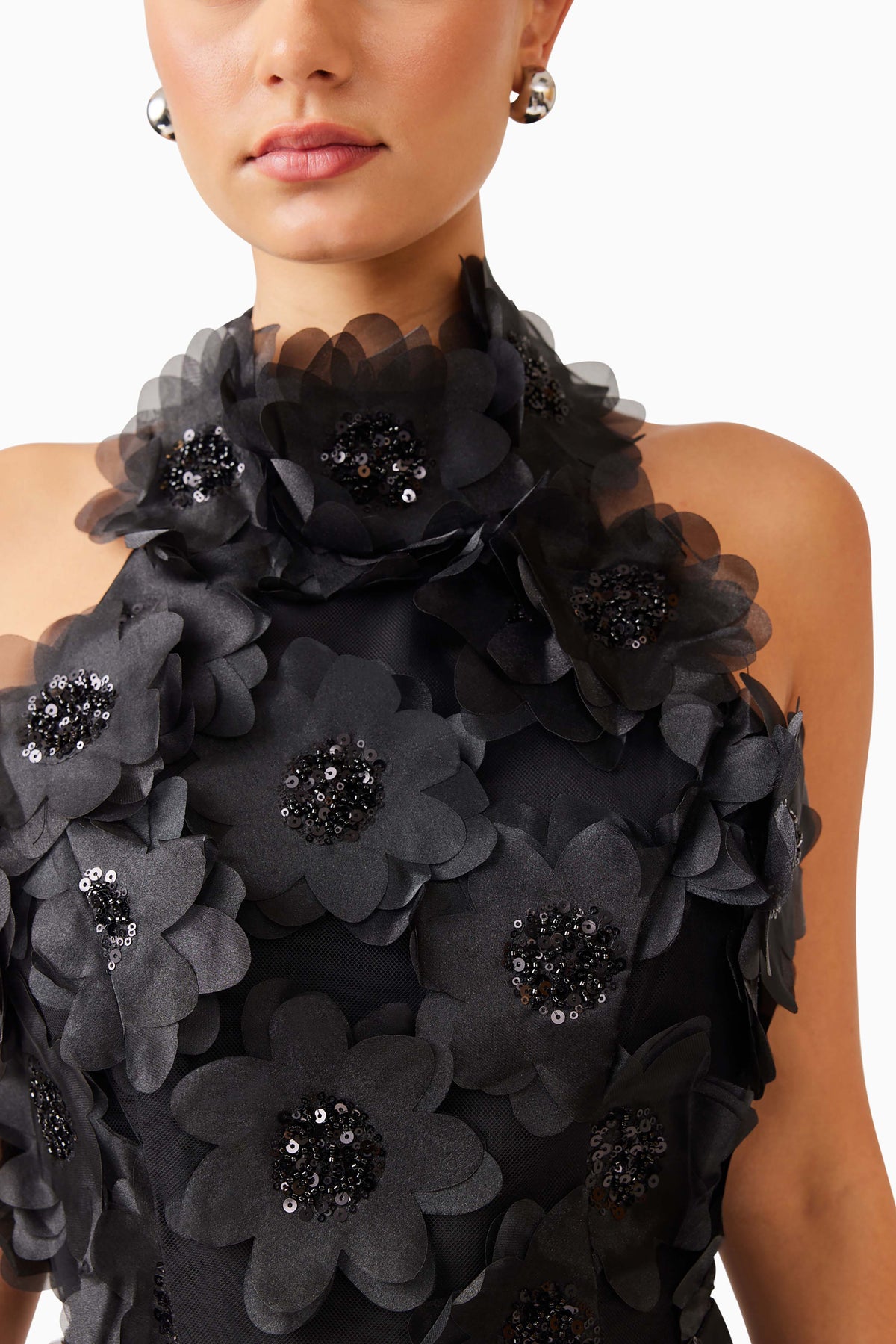 Elliatt Cherry Blossom Mini Dress - Black