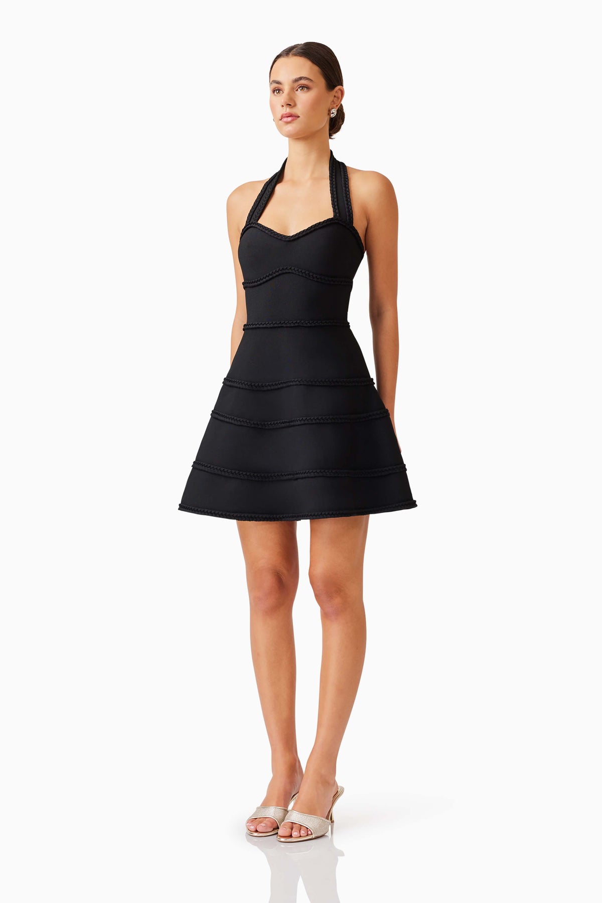 Elliatt Katlyn Halter Mini Dress - Black - Dress Hire AU Elliatt Katlyn Halter Mini Dress - Black - Dress Hire AU