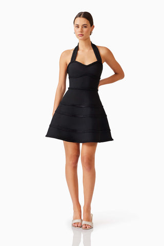 Elliatt Katlyn Halter Mini Dress - Black
