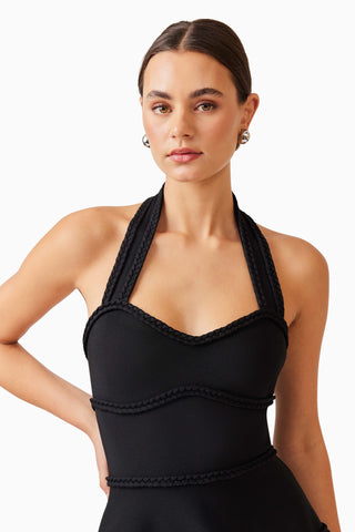 Elliatt Katlyn Halter Mini Dress - Black