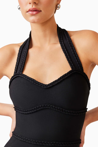 Elliatt Katlyn Halter Mini Dress - Black
