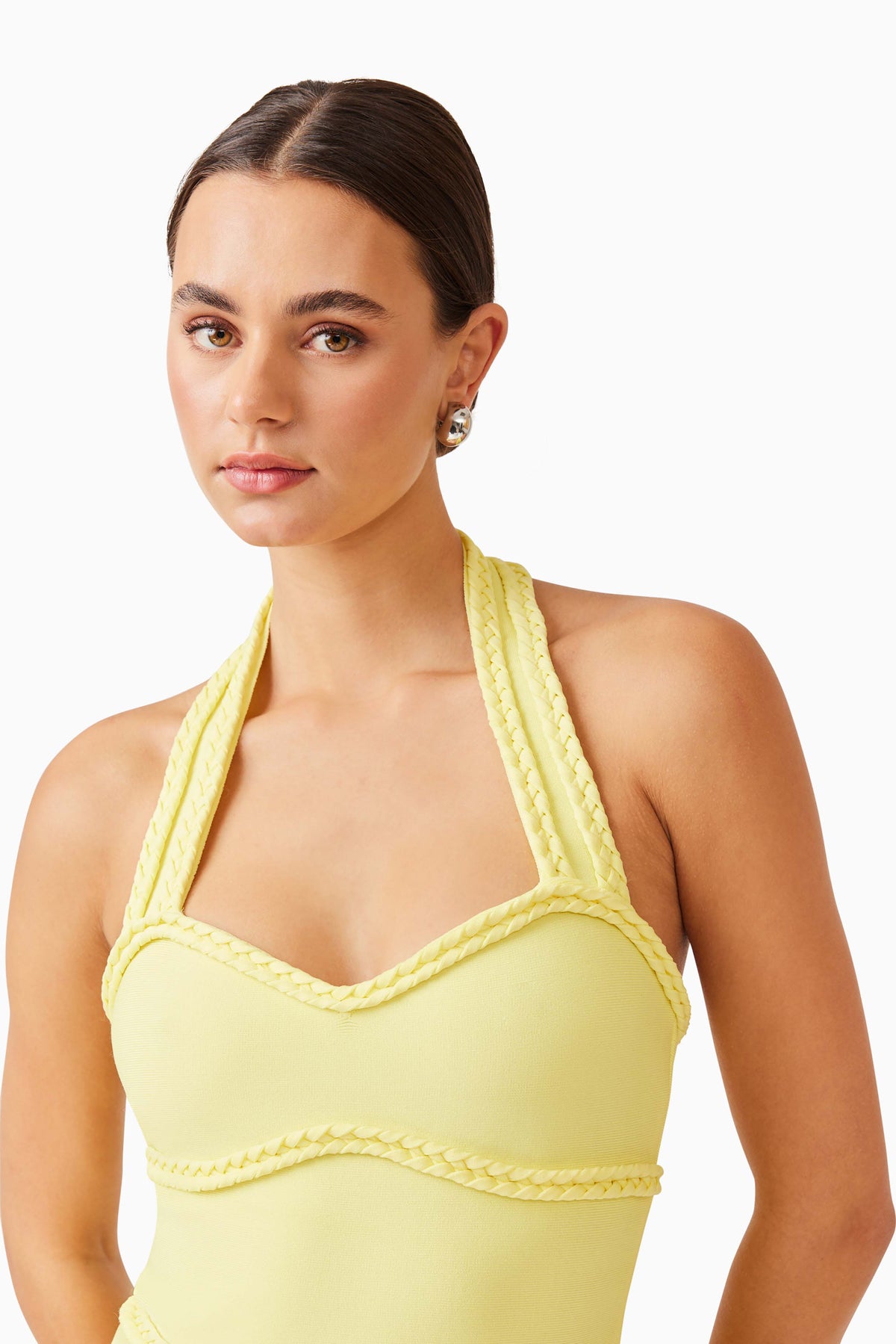 Elliatt Katlyn Halter Mini Dress - Lemon