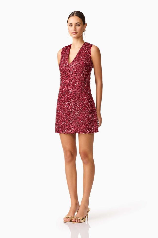 Elliatt Carmen Mini Dress - Berry