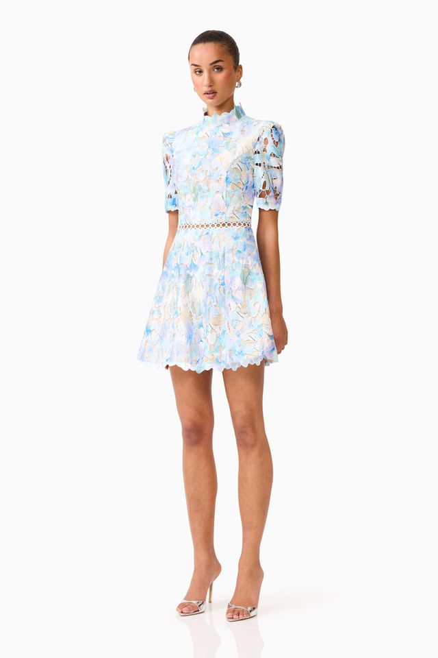Elliatt Kalissa A Line Mini Dress - Blue Multi