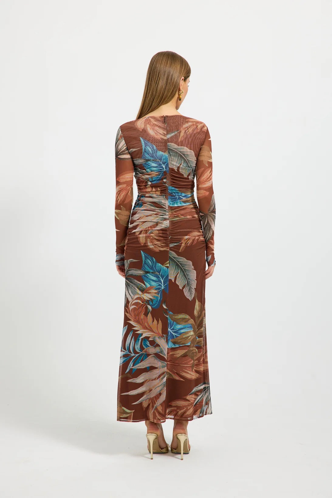 Pasduchas Lyndsey Sleeve Maxi - Choc Palm
