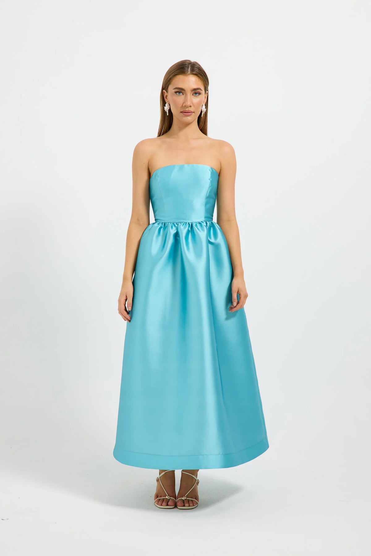 Pasduchas Kai Strapless Midi Dress - Teal