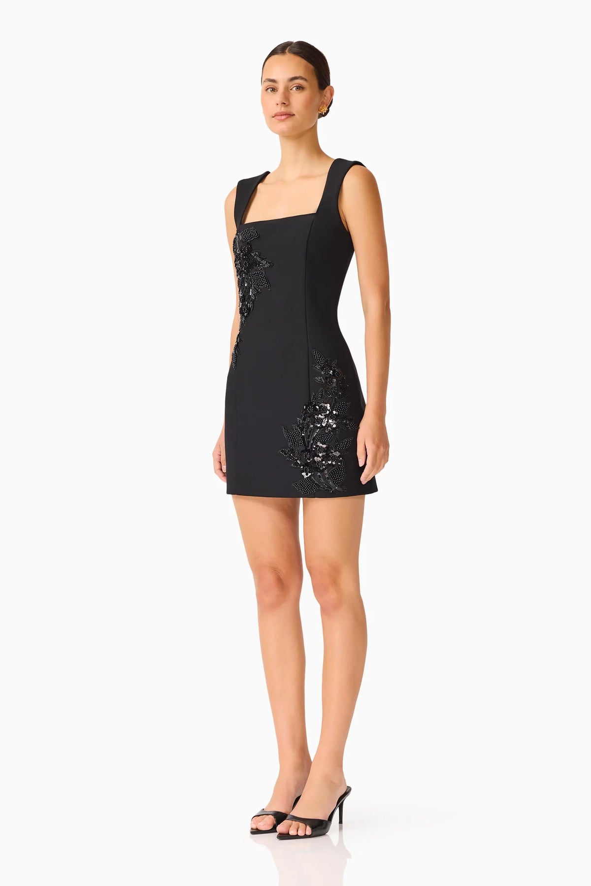 Elliatt Odelia Beaded Mini Dress - Black