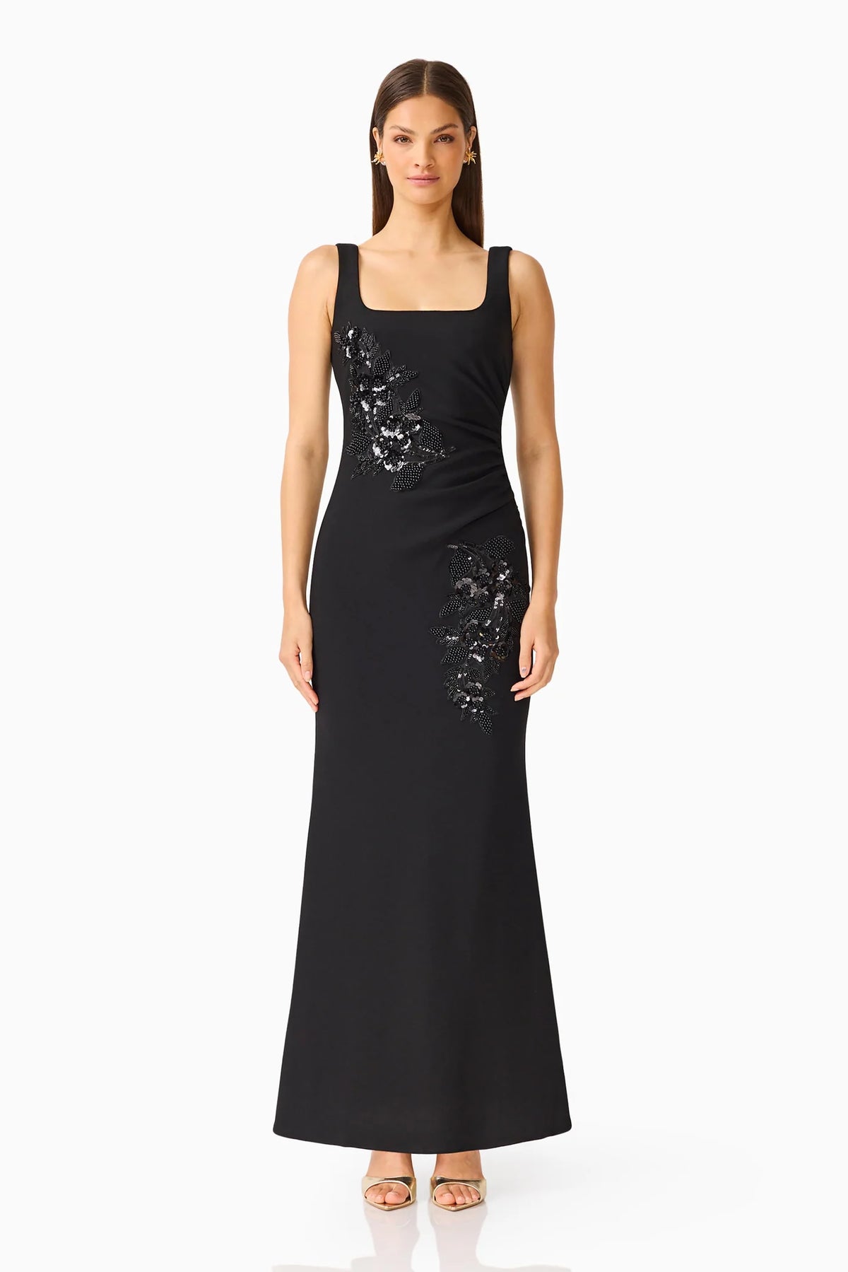 Elliatt Odelia Beaded Maxi Dress - Black