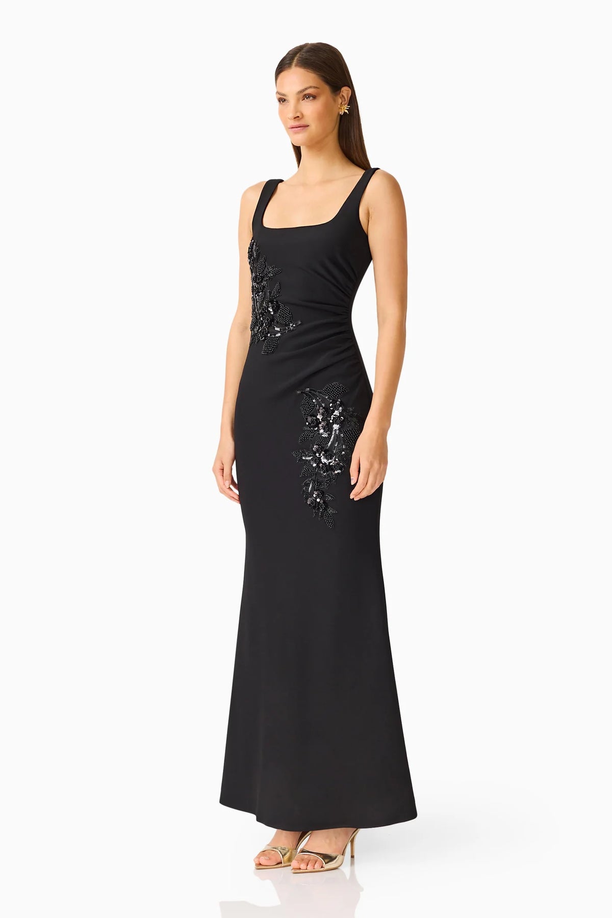 Elliatt Odelia Beaded Maxi Dress - Black