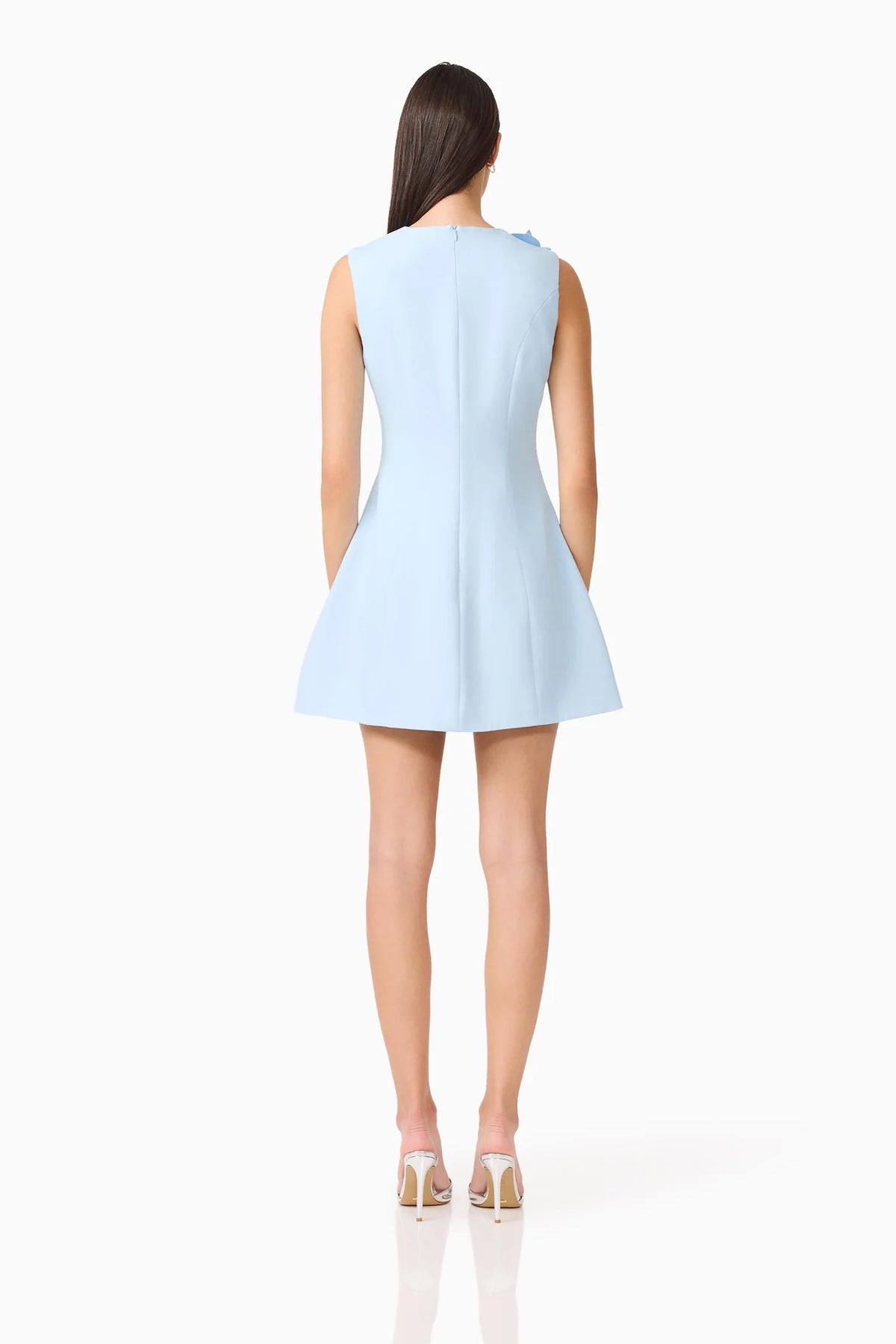 Elliatt Reina 3D Floral Mini Dress - Sky Blue