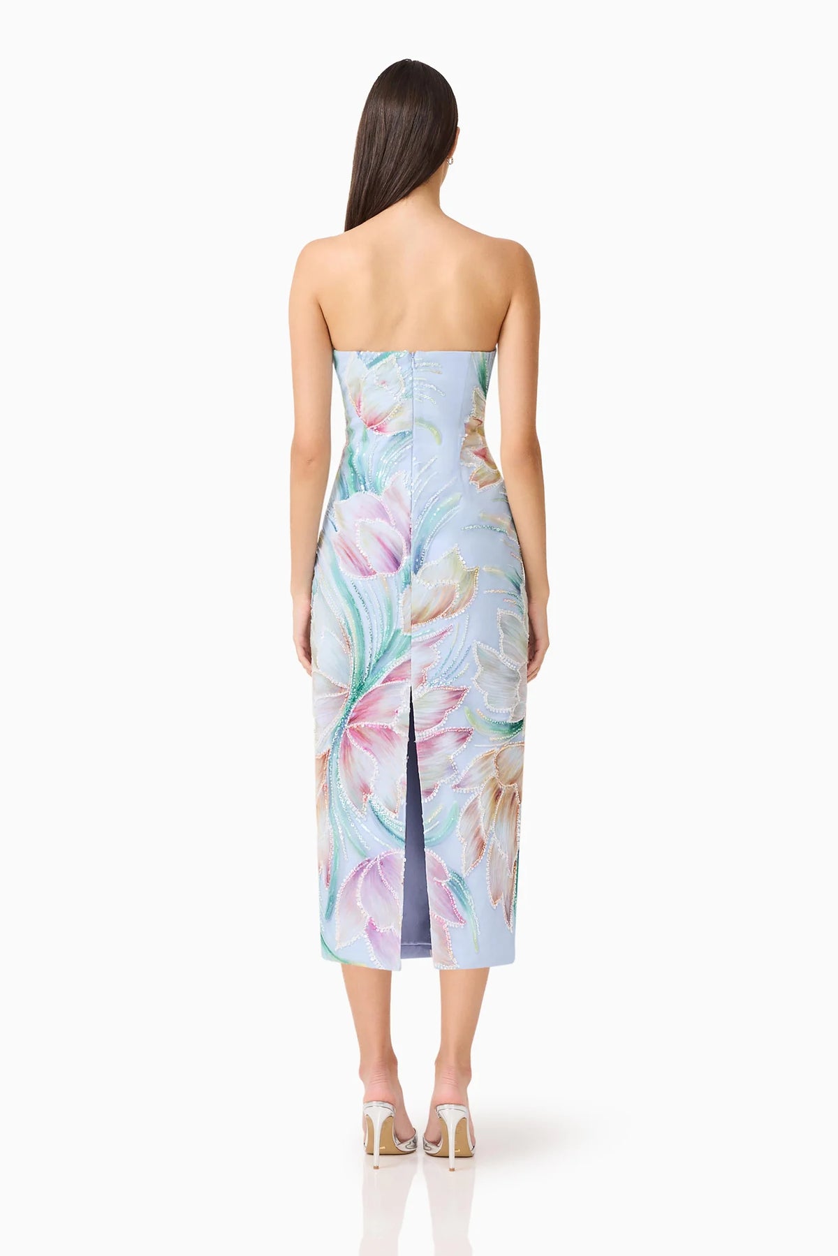 Elliatt Priselle Strapless Midi Dress - Floral Multi