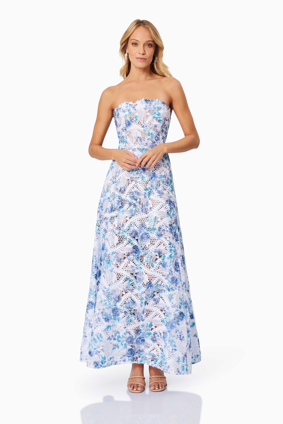 Elliatt Savannah Maxi Dress - Blue Multi - Dress Hire AU Elliatt Savannah Maxi Dress - Blue Multi - Dress Hire AU