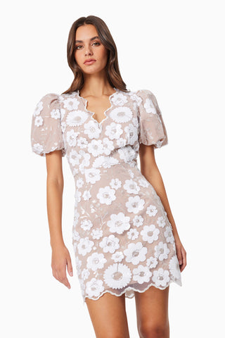 Elliatt Elodie Mini Dress - Ivory Nude