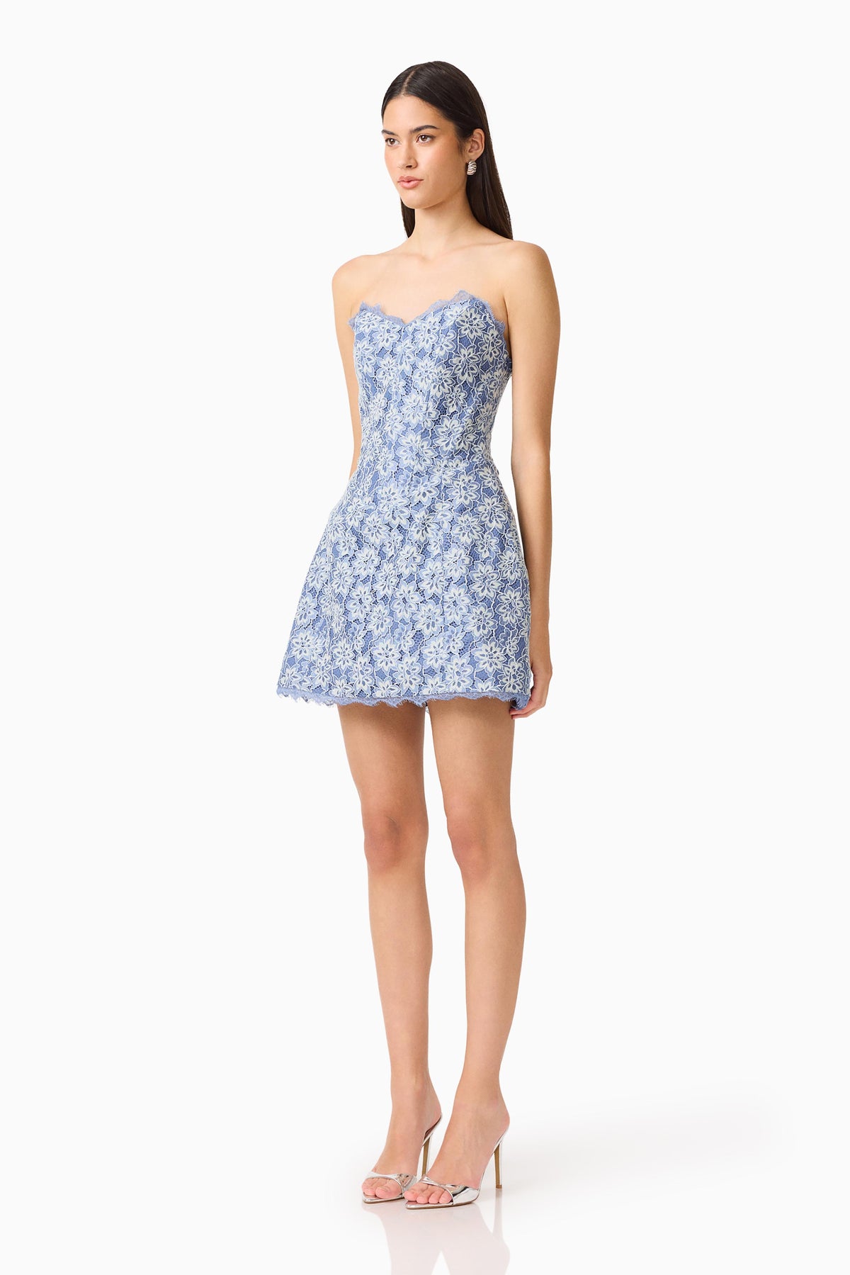 Elliatt Clarisse Tulip Mini Dress - Steel Blue