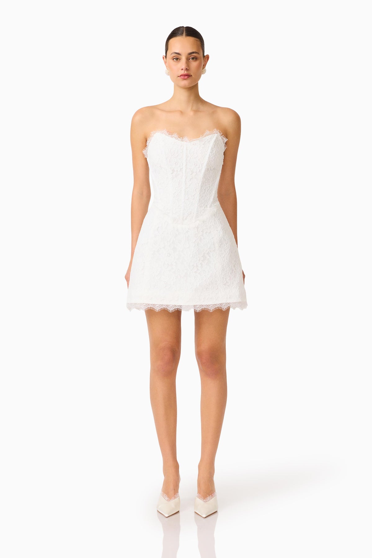 Elliatt Clarisse Tulip Mini Dress - White