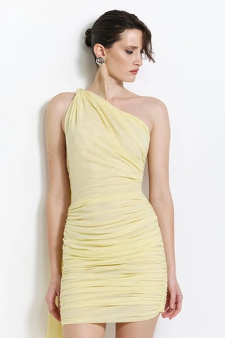 Effie Kats Sabine Mini Dress - Lemon