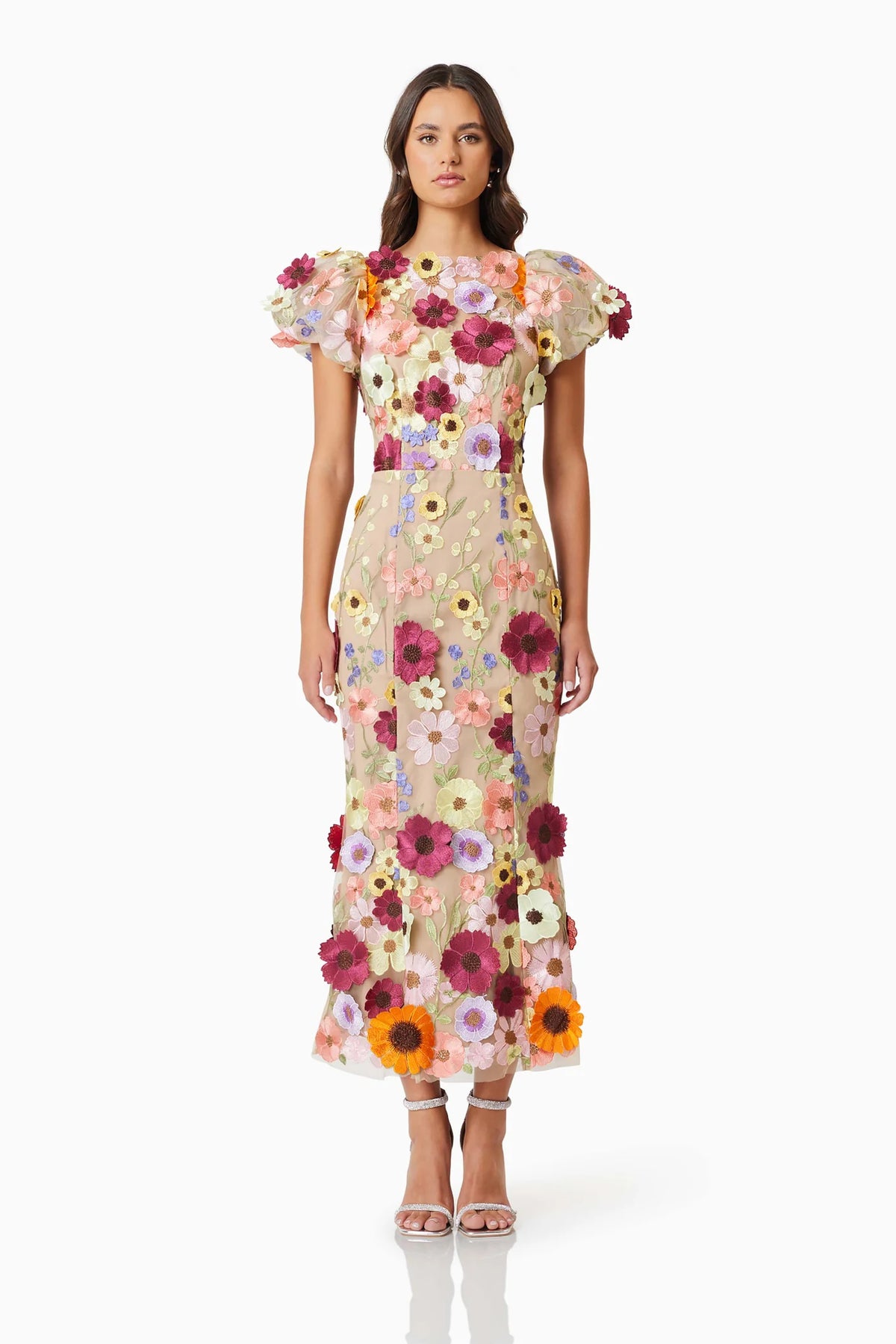 Elliatt Astraea 3D Lace Dress - Multi