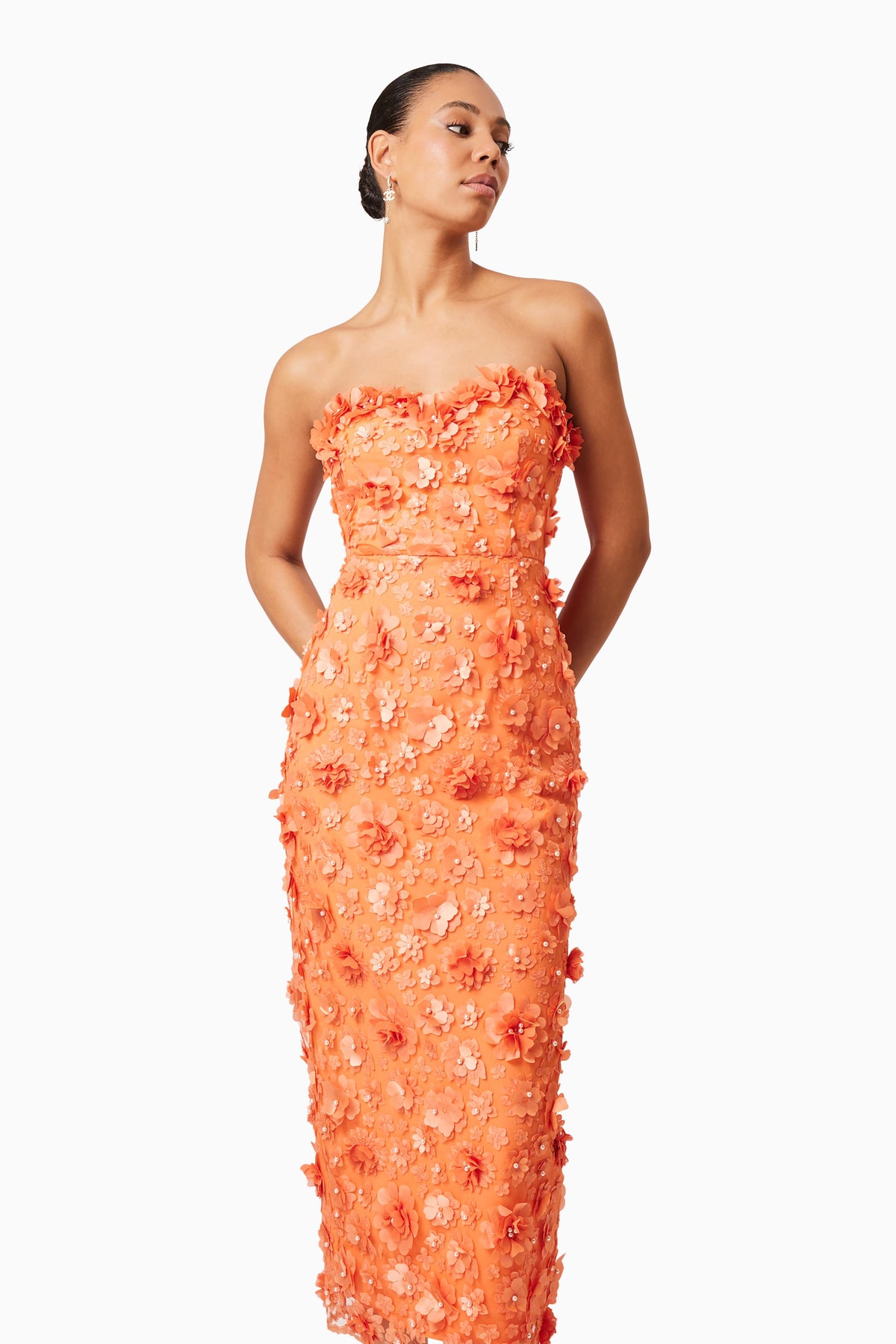 Elliatt Bluebell Midi Dress - Orange