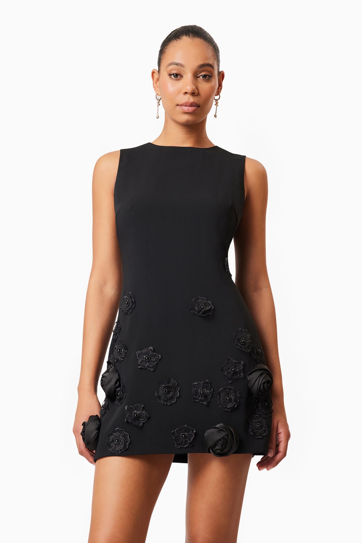 Elliatt Lilydale Shift Mini Dress - Black