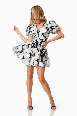 Elliatt Selene Mini Dress - Black/White